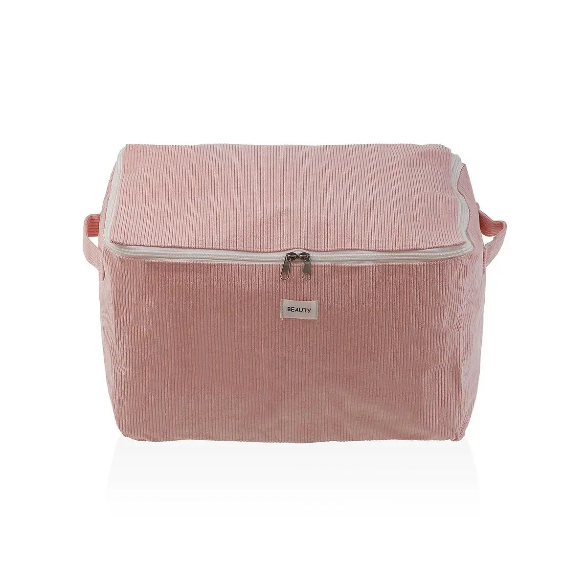 Scatole Portaoggetti Versa Corduroy 38 x 26 x 26 cm Rosa