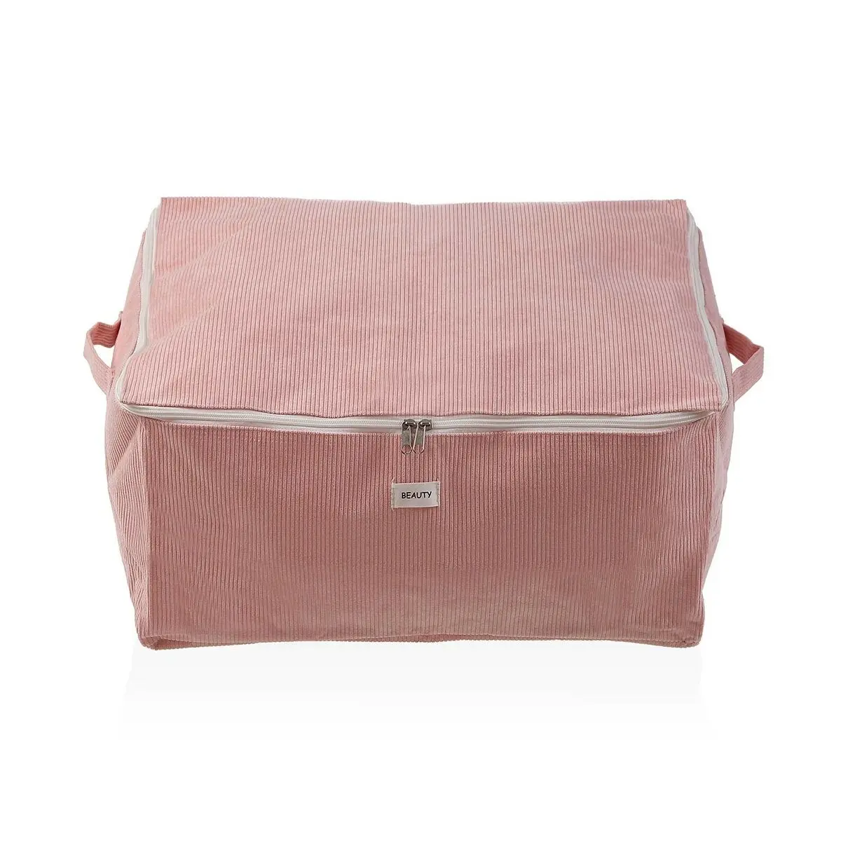 Scatole Portaoggetti Versa Corduroy 40 x 25 x 50 cm Rosa