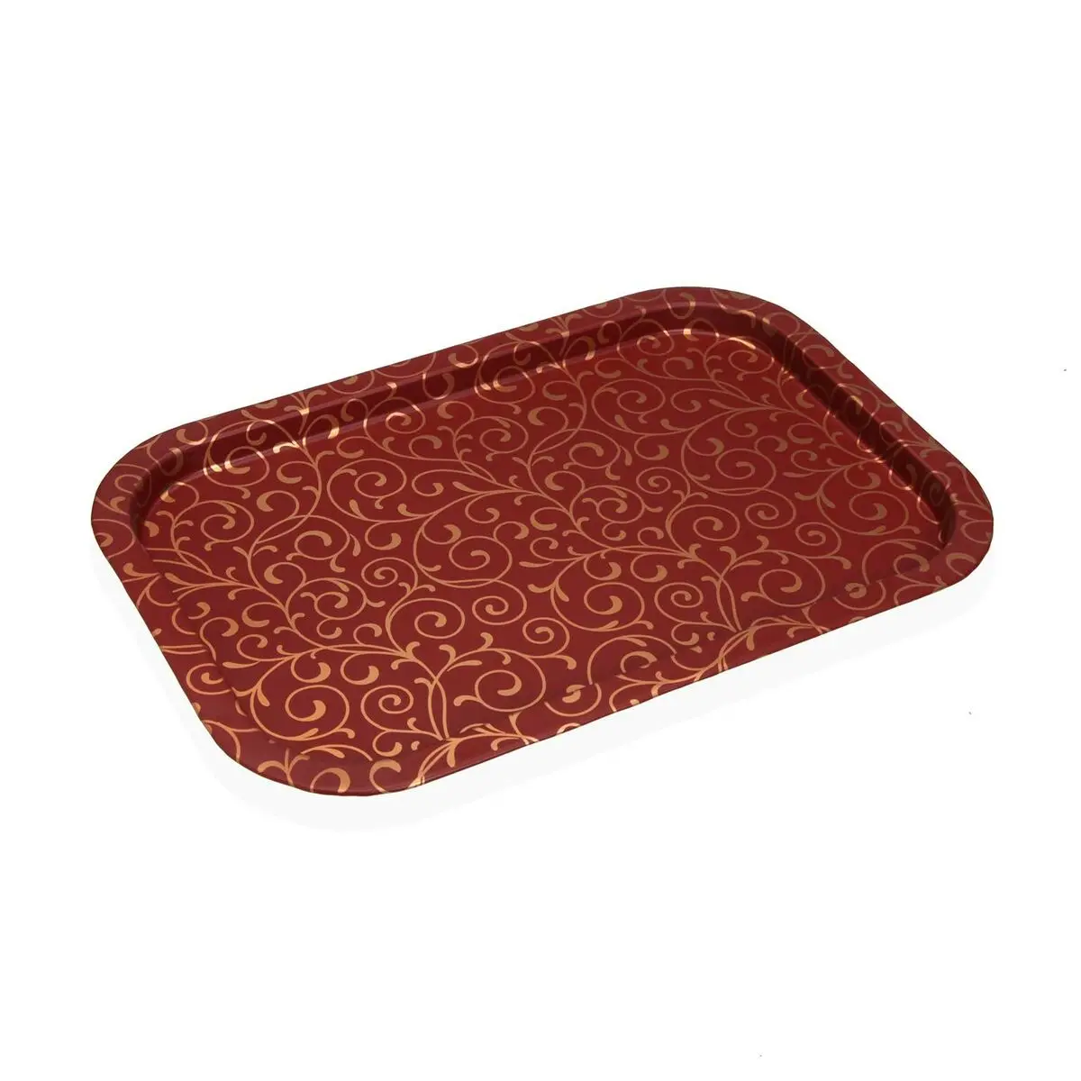 Vassoio Versa Serpentine Rosso Metallo 32 x 1,5 x 34 cm