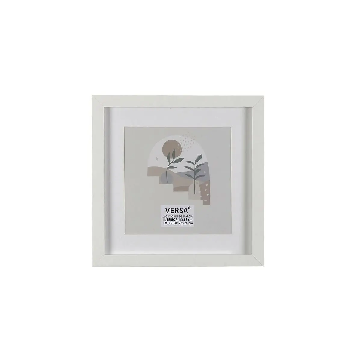 Portafoto Versa Bianco Legno MDF 1,2 x 22 x 22 cm