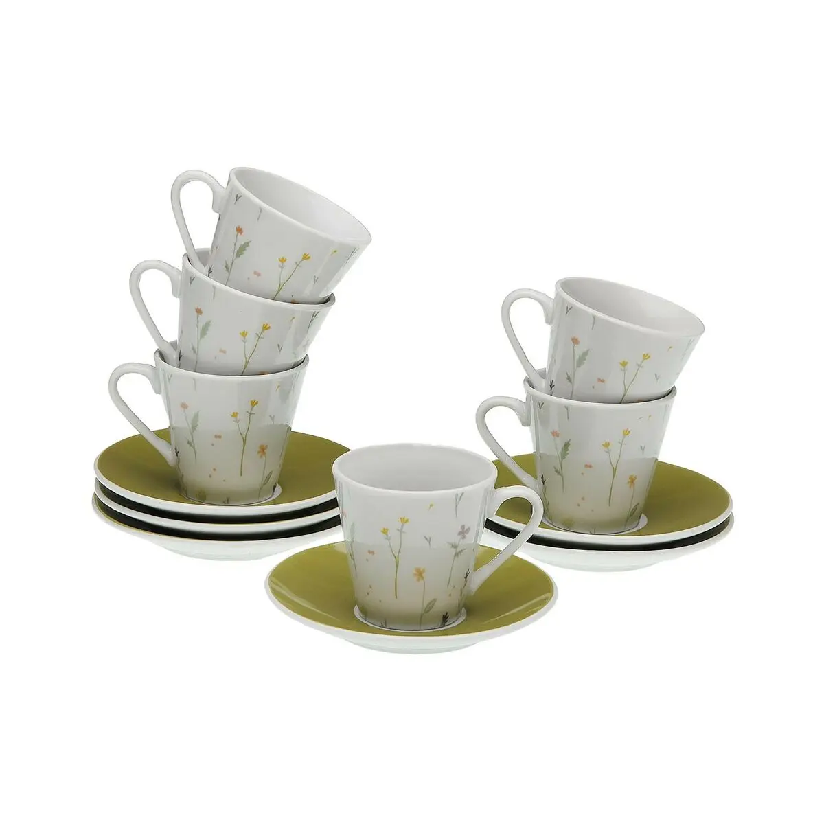 Set di 6 Tazze con Piatto Versa Laison Porcellana