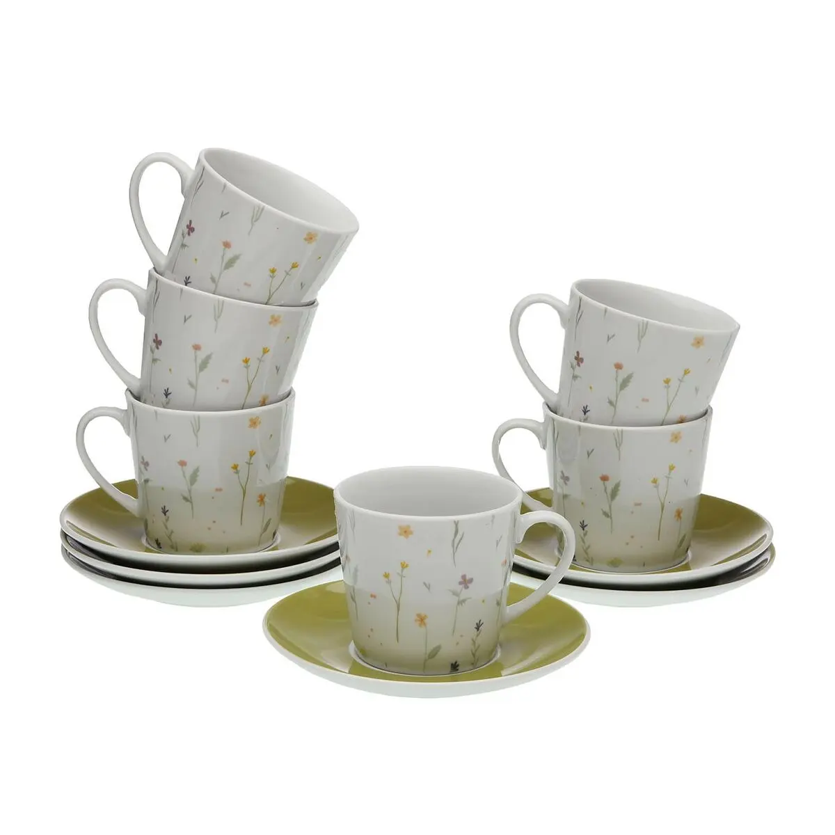 Set di 6 Tazze con Piatto Versa Laison Porcellana