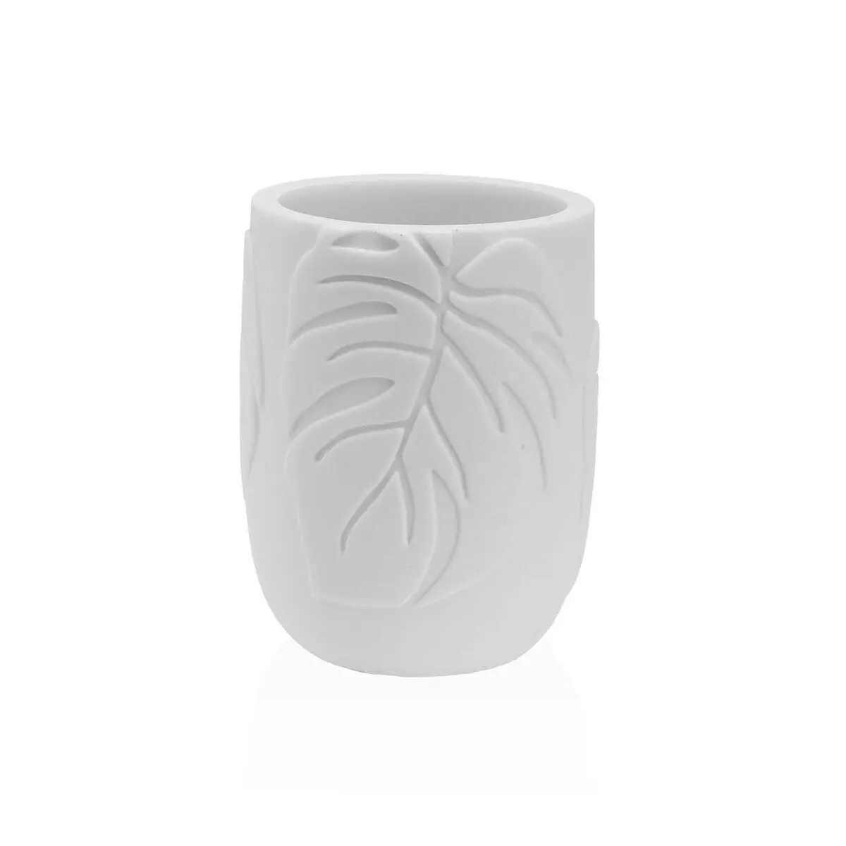 Portaspazzolini da Denti Versa Palm Bianco Resina 7 x 9 x 7 cm