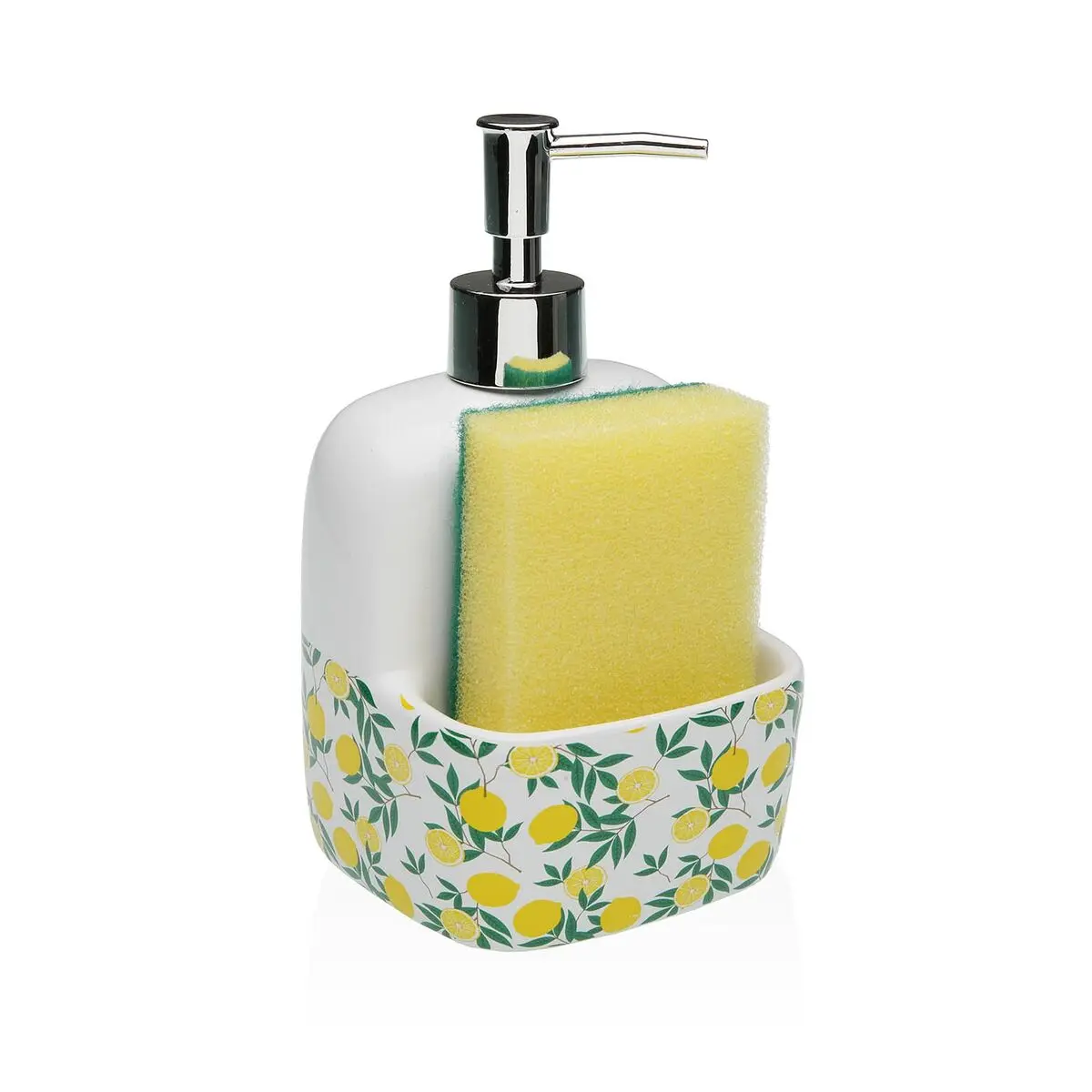 Dispenser di Sapone Versa Ceramica Limone 9,4 x 17,8 x 10,5 cm