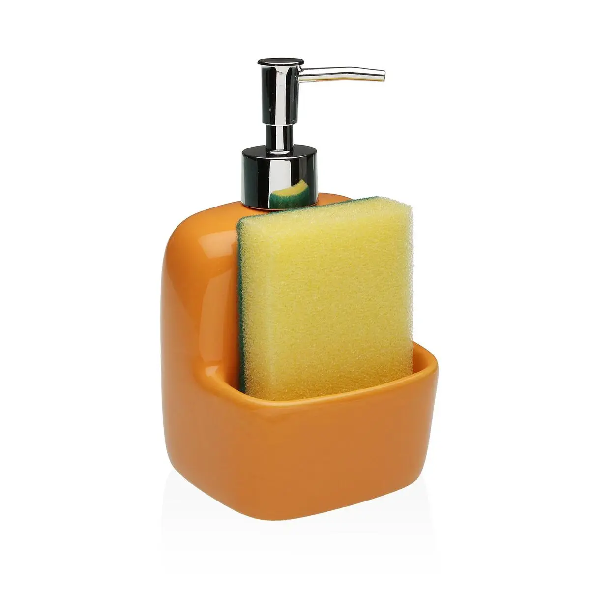 Dispenser di Sapone Versa Arancio Ceramica 9,4 x 17,8 x 10,5 cm