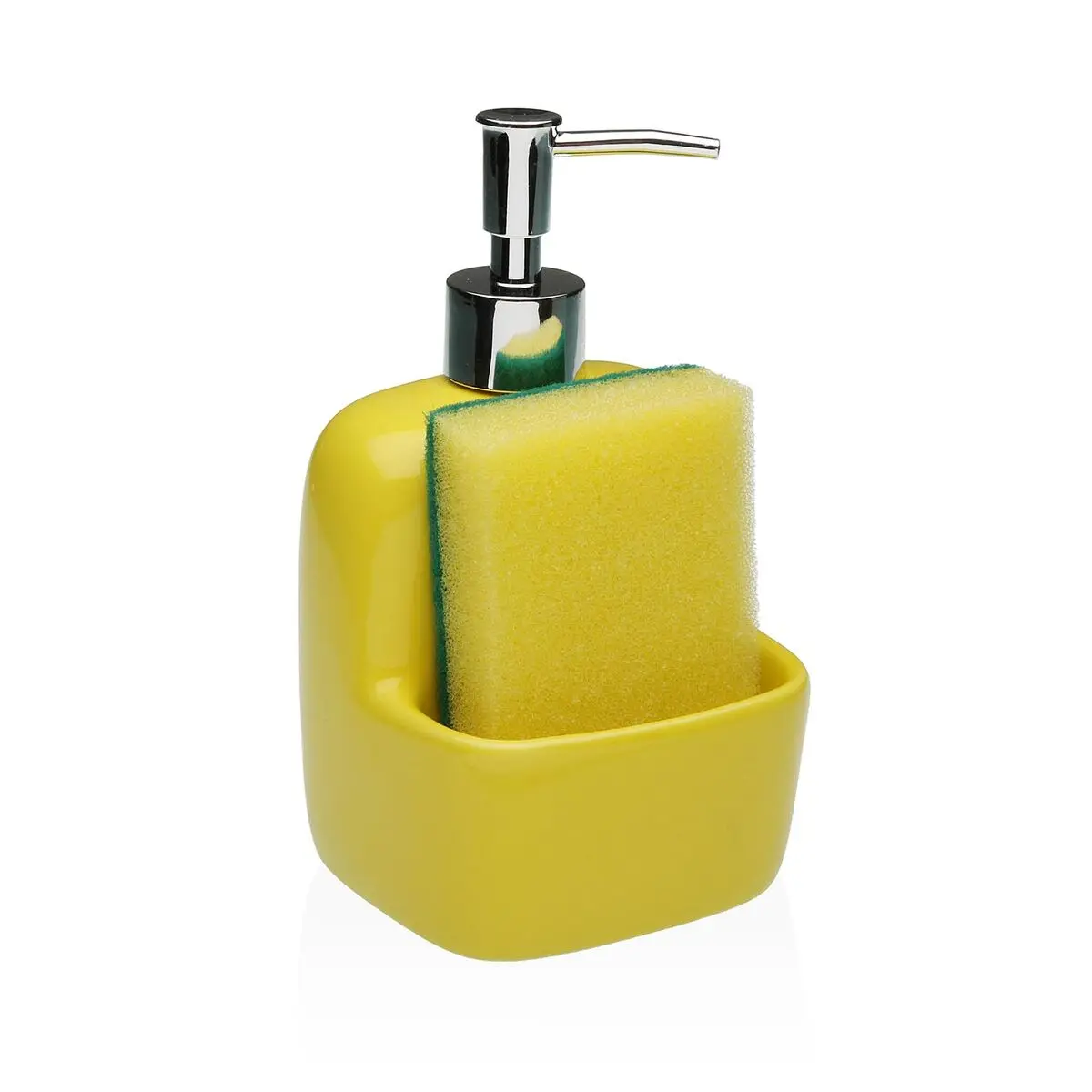 Dispenser di Sapone Versa Giallo Ceramica 9,4 x 17,8 x 10,5 cm