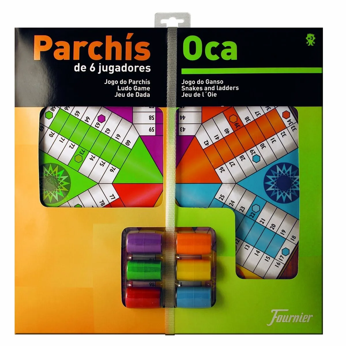 Tabellone per Parcheesi e Gioco dell'Oca Fournier 40 x 40 cm