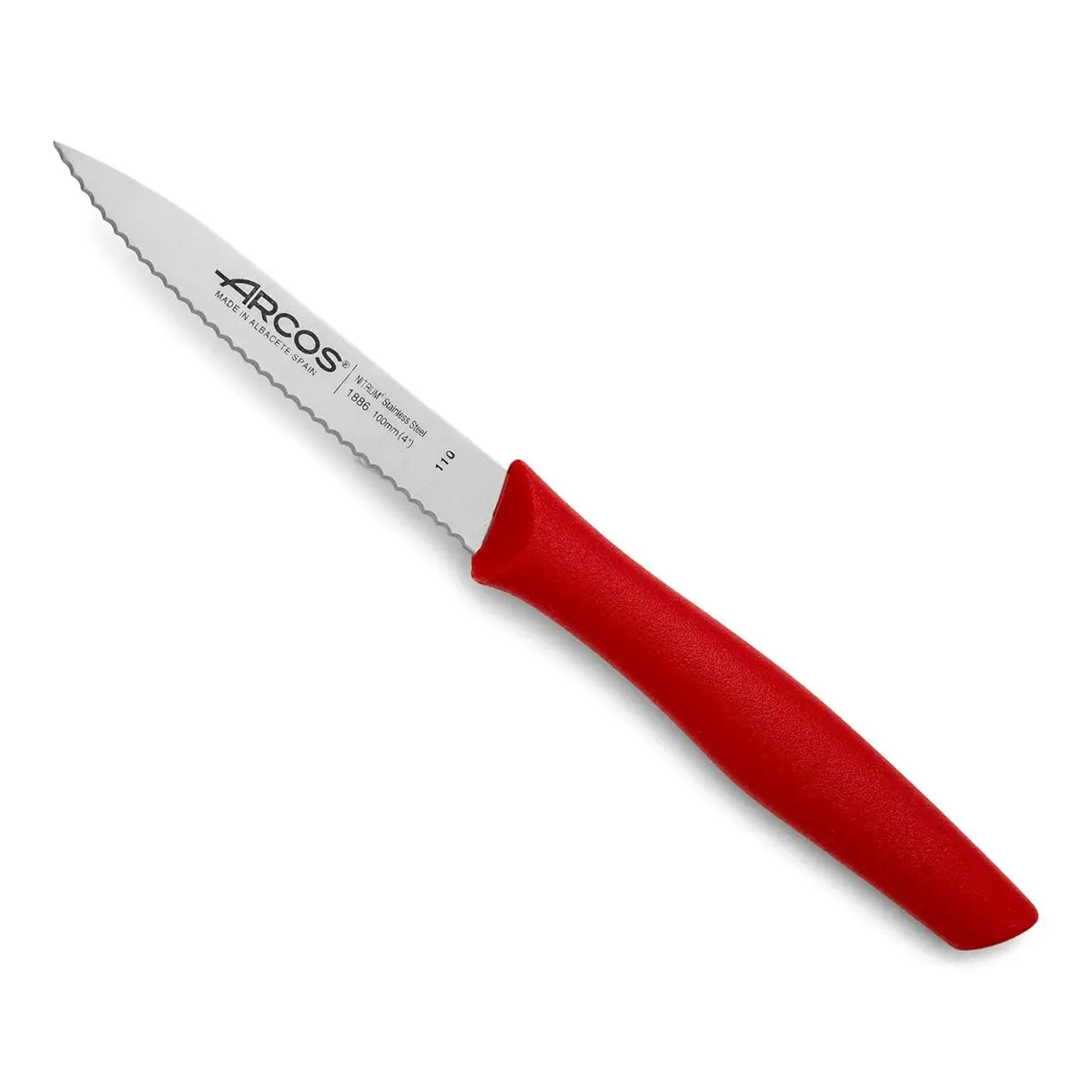 Coltello Spelucchino Arcos Nova Rosso Acciaio inossidabile polipropilene 10 cm