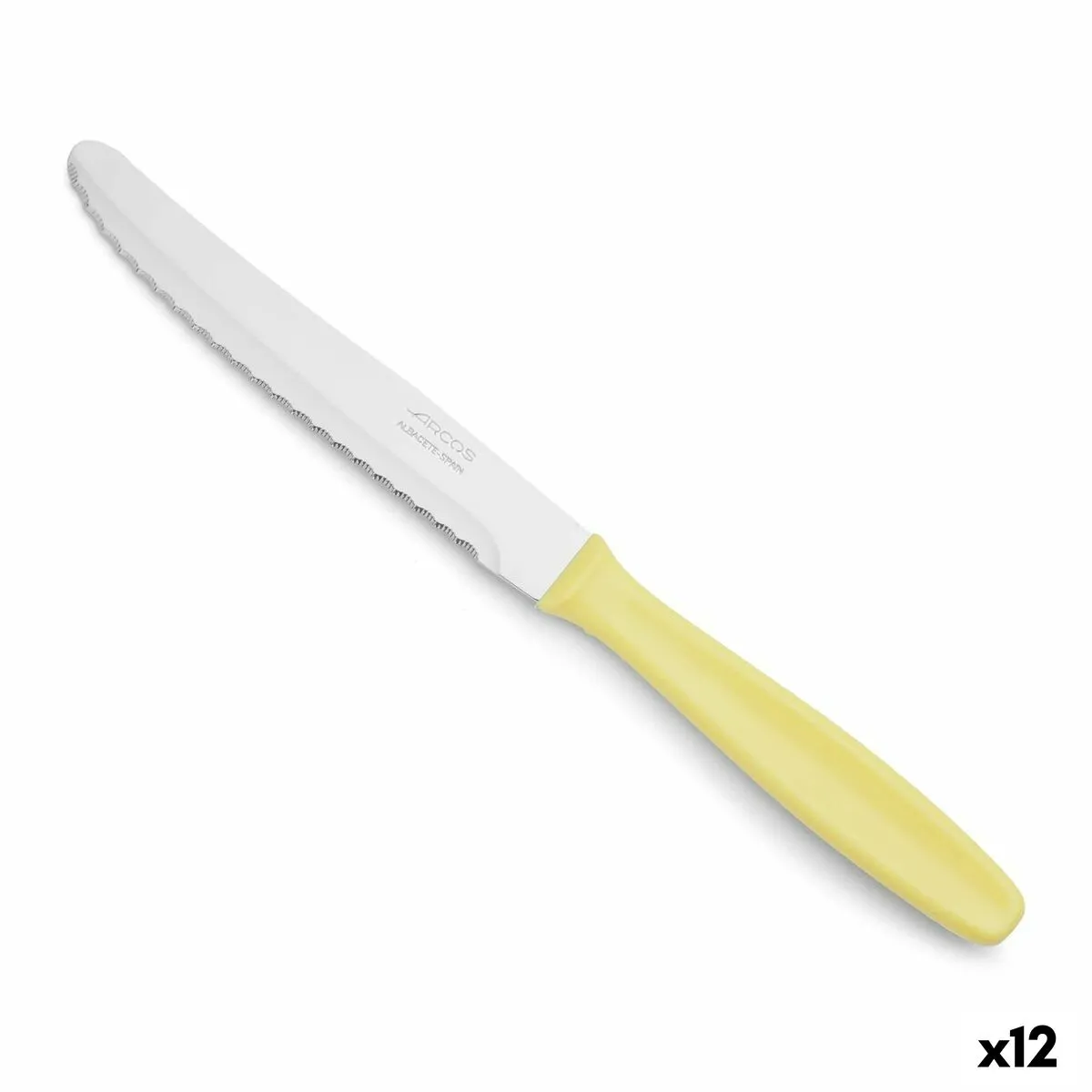 Coltello da tavola Arcos Giallo Acciaio inossidabile polipropilene (12 Unità)