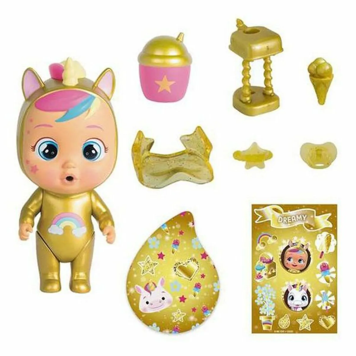 Bambolotto Bebè con Accessori IMC Toys  Golden Houses Cry Babies Magic Tears Plastica 13 cm