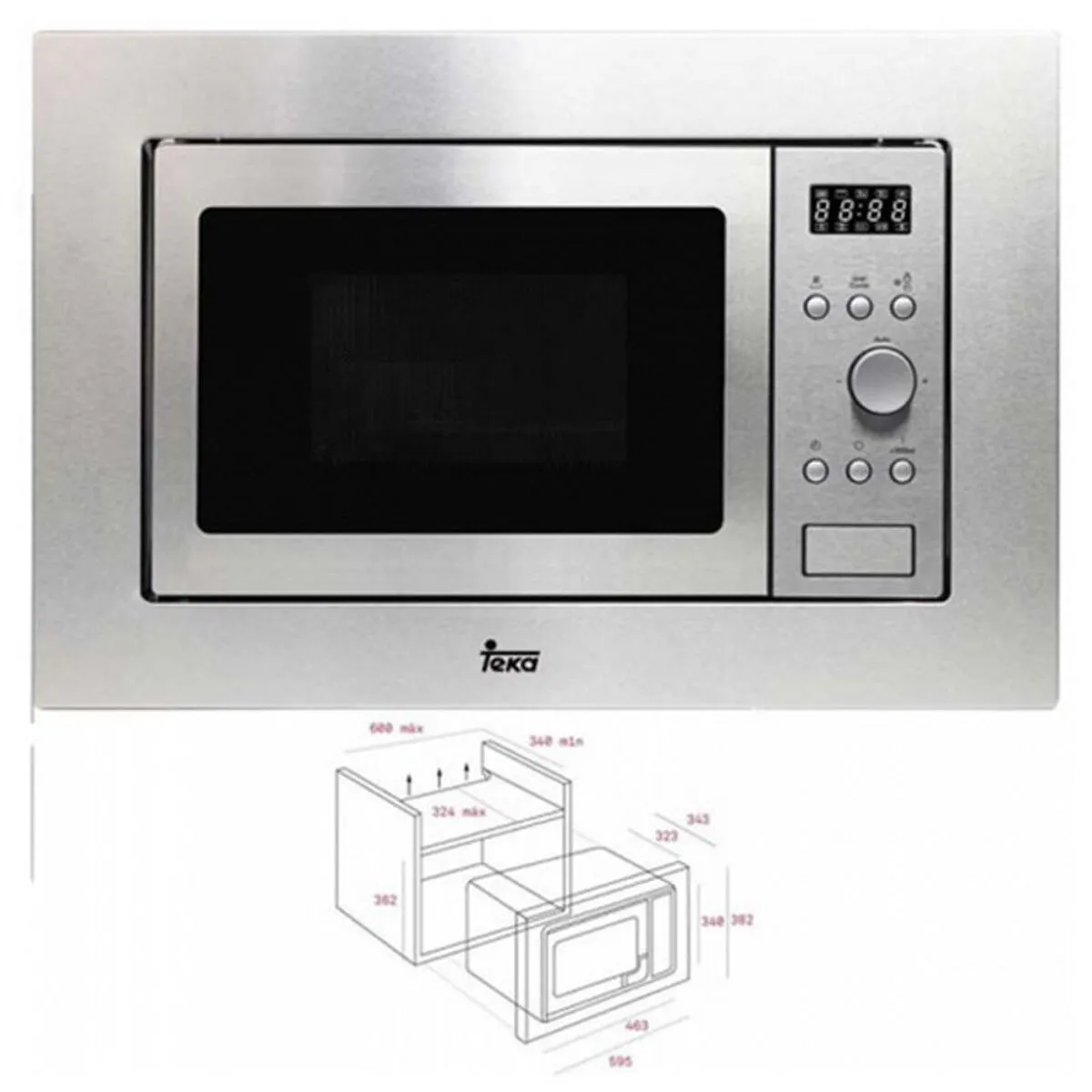 Microonde da Incasso con Grill Teka MWE204FI 20 L 800W Acciaio 800 W 20 L