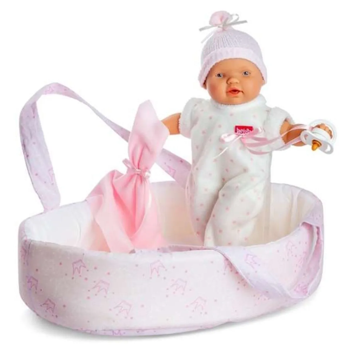 Bambolotto Neonato Berjuan 351 Canestro Rosa 28 cm (28 cm)