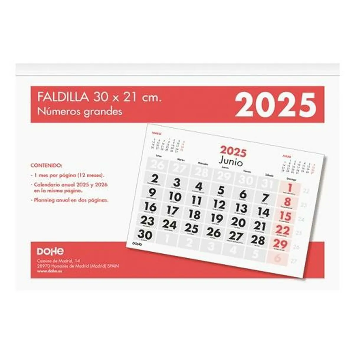 Calendario da Tavolo DOHE Multicolore 30 x 21 cm 2025