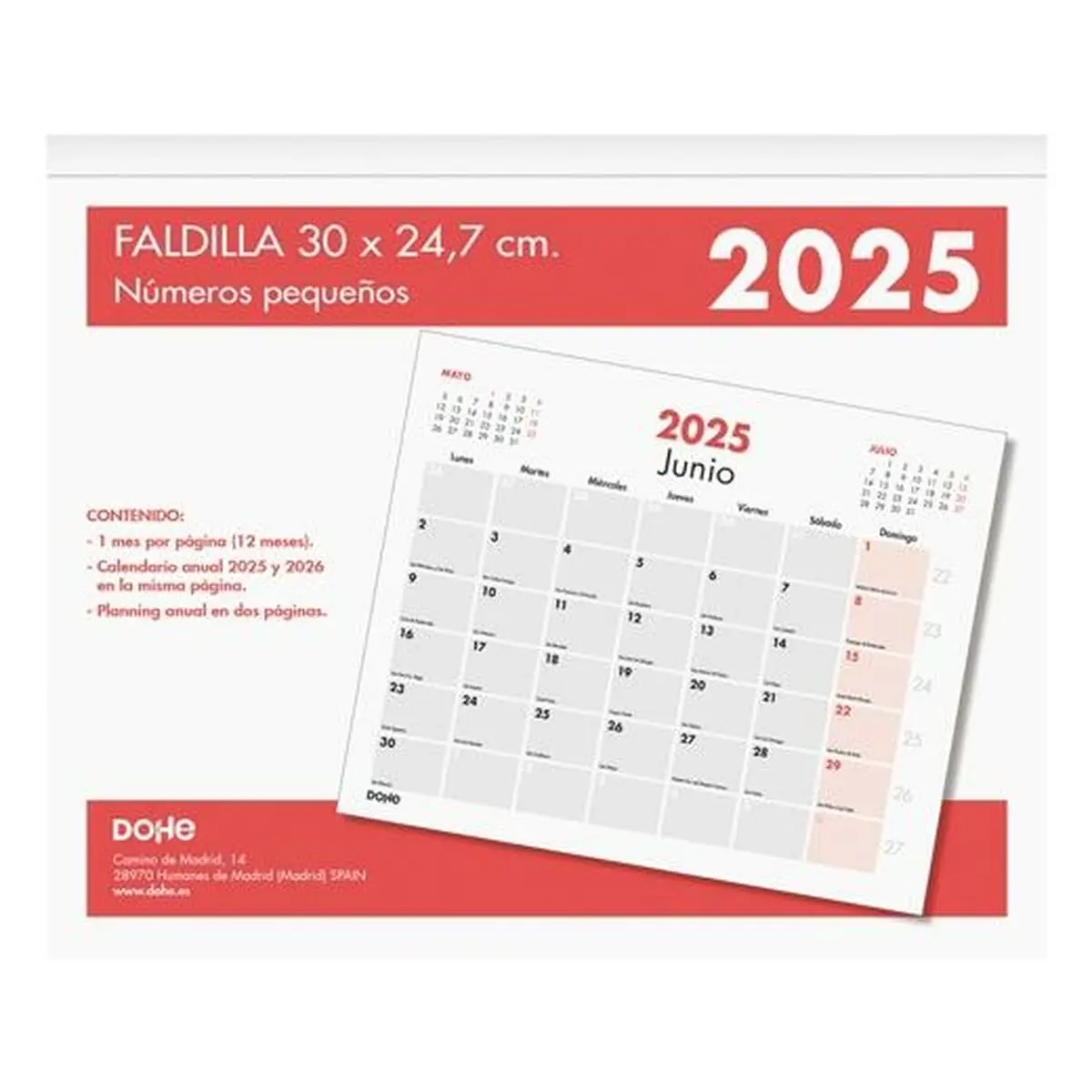 Calendario da Tavolo DOHE Multicolore 30 x 24,7 cm 2025