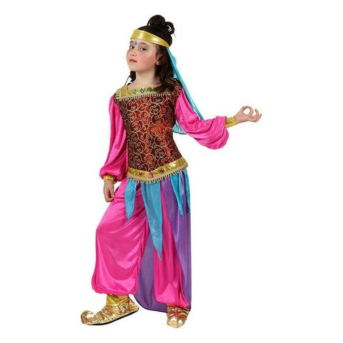 Costume per Bambini Multicolore Principessa Araba 10-12 Anni (3 Pezzi)