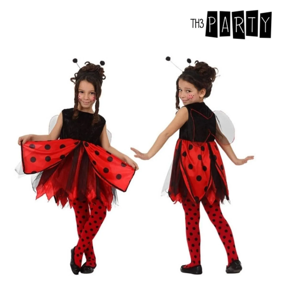 Costume per Bambini 3-4 Anni Coccinella Rosso