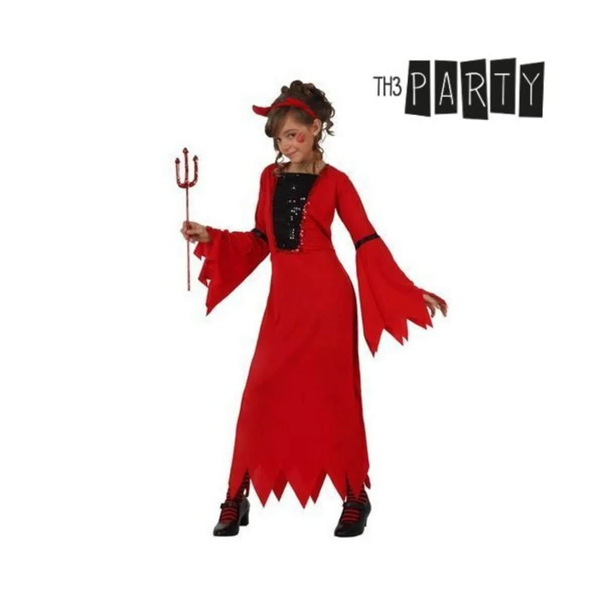 Costume per Bambini 5254 Rosso Demonio 3-4 Anni (2 Unità)