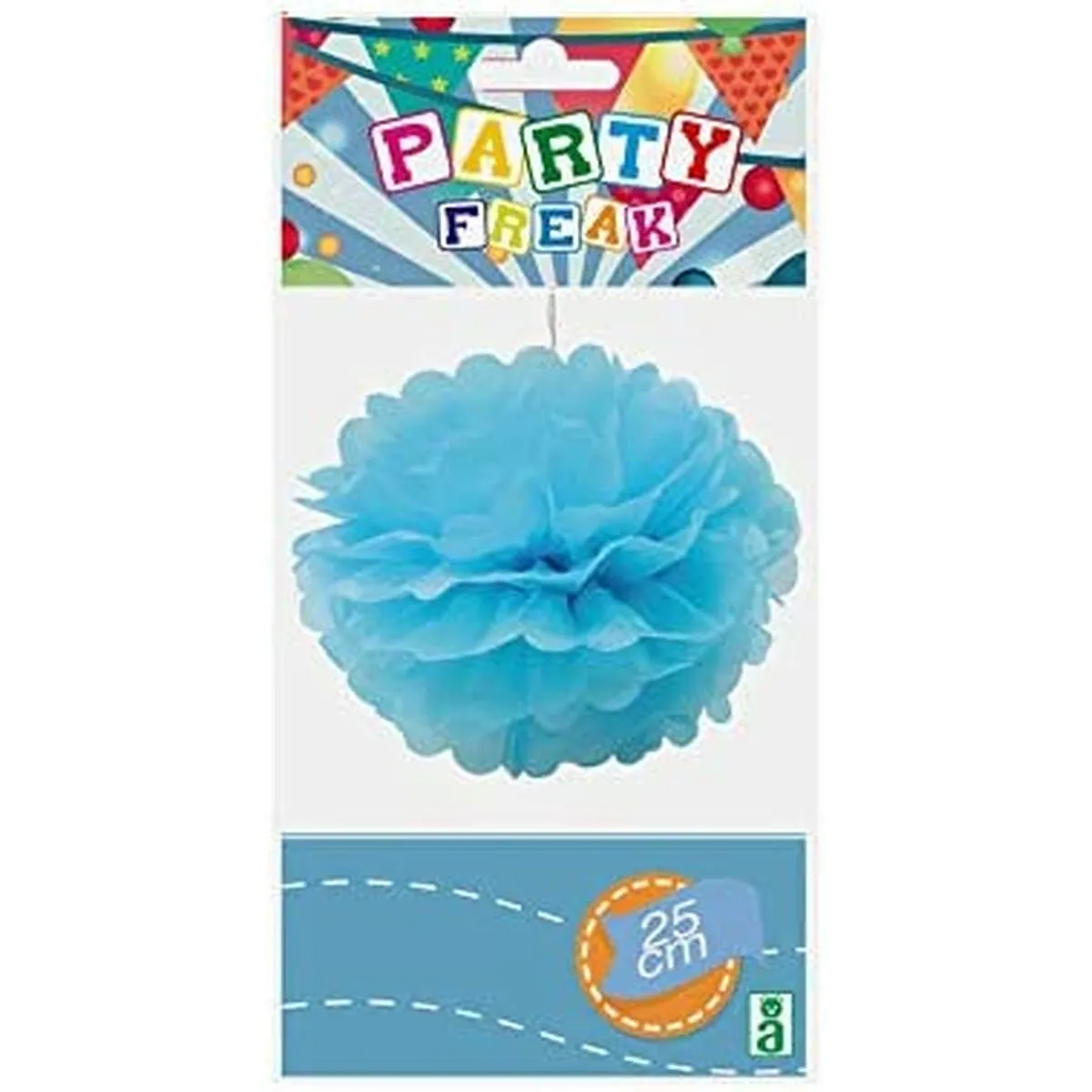 Pompon Fiore Ø 25 cm 1 Unità Azzurro