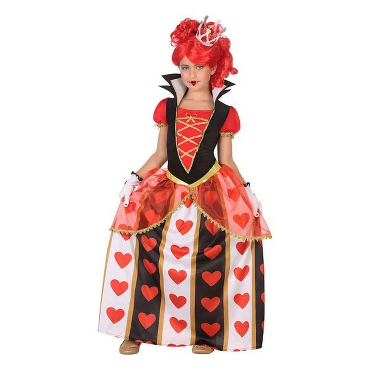 Costume per Bambini DISFRAZ REINA CORAZONES 3-4 56870 Regina di Cuori 3-4 Anni Multicolore Fantasia (1 Unità)