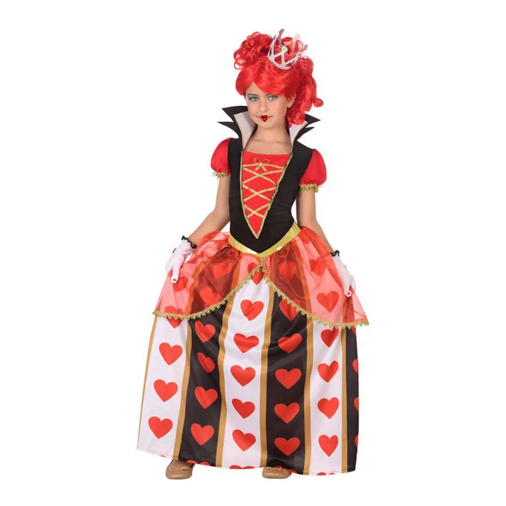 Costume per Bambini DISFRAZ REINA CORAZONES 10-12 56873 10-12 Anni Regina di Cuori Multicolore Fantasia