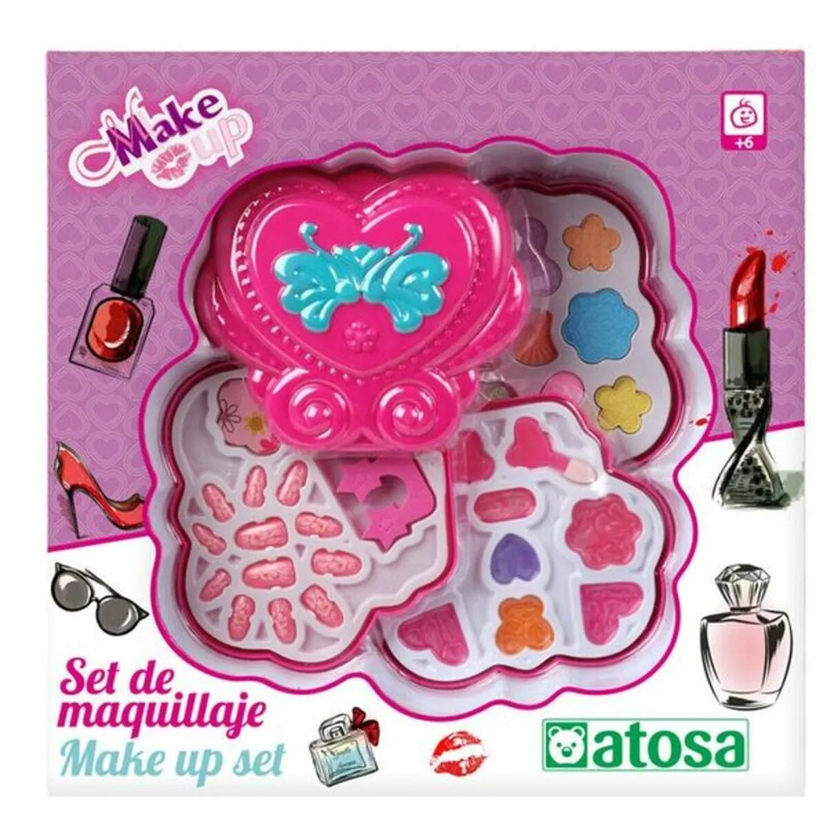 Set di Trucchi per Bambini Cuore Rosa