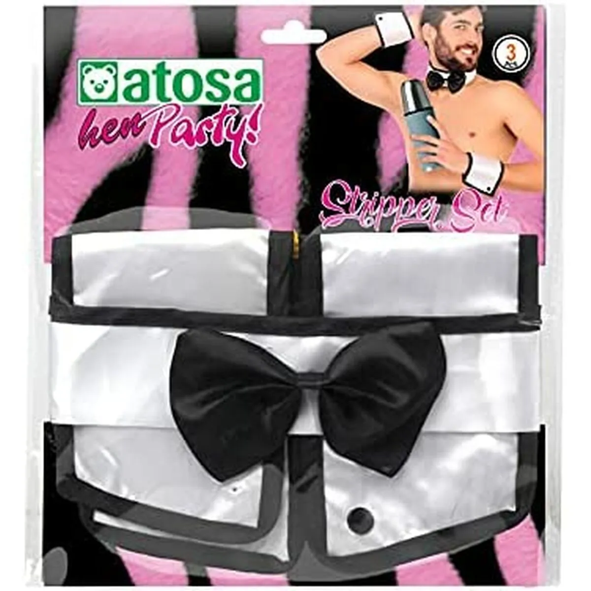 Costume Erotico da Cameriere Stripper Bianco