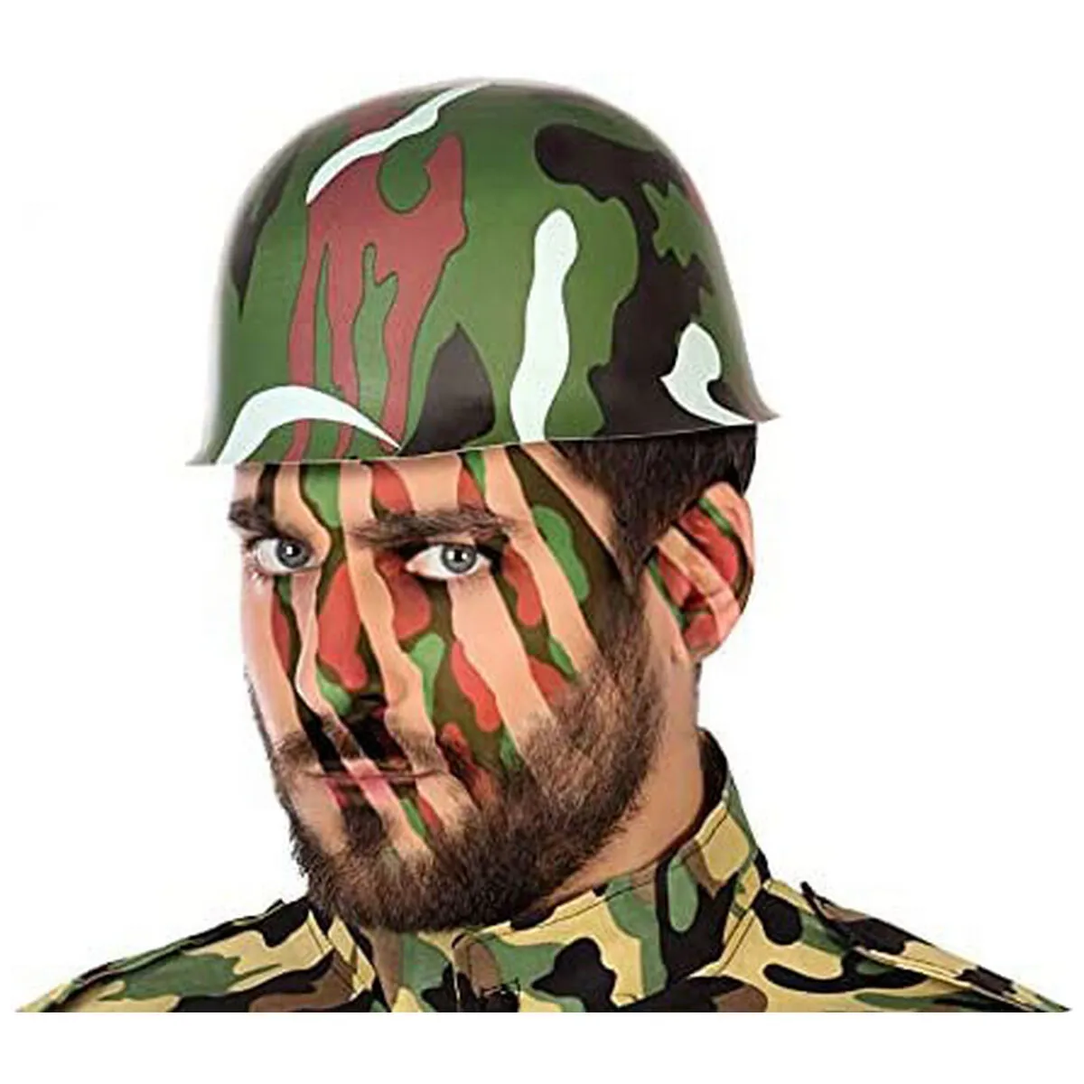 Casco Verde Camuffamento (Taglia unica)