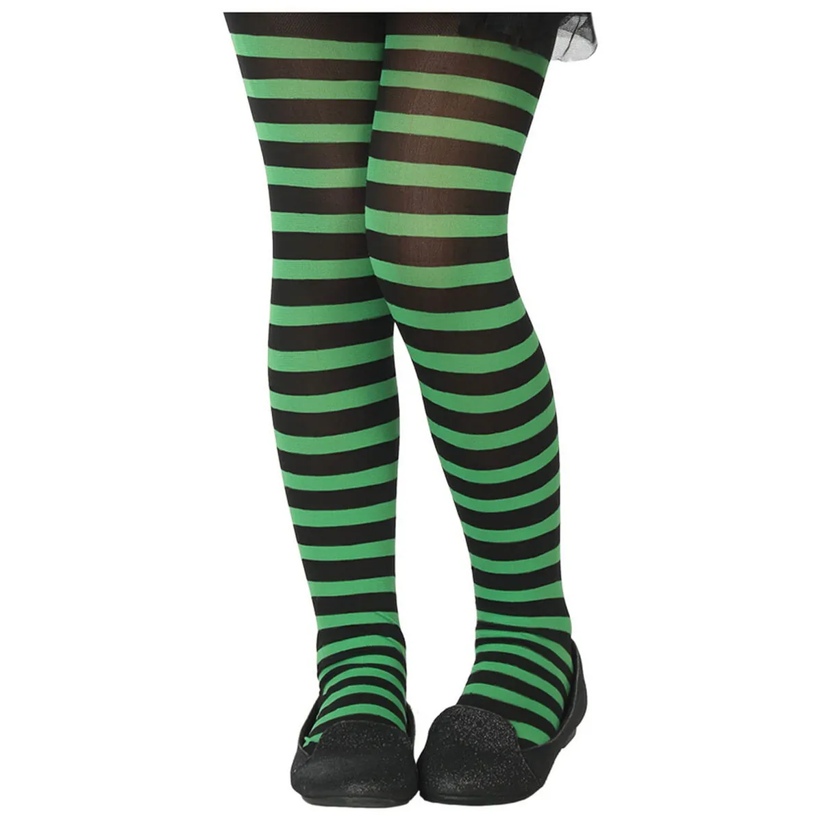 Calze da Costume Nero Verde A strisce