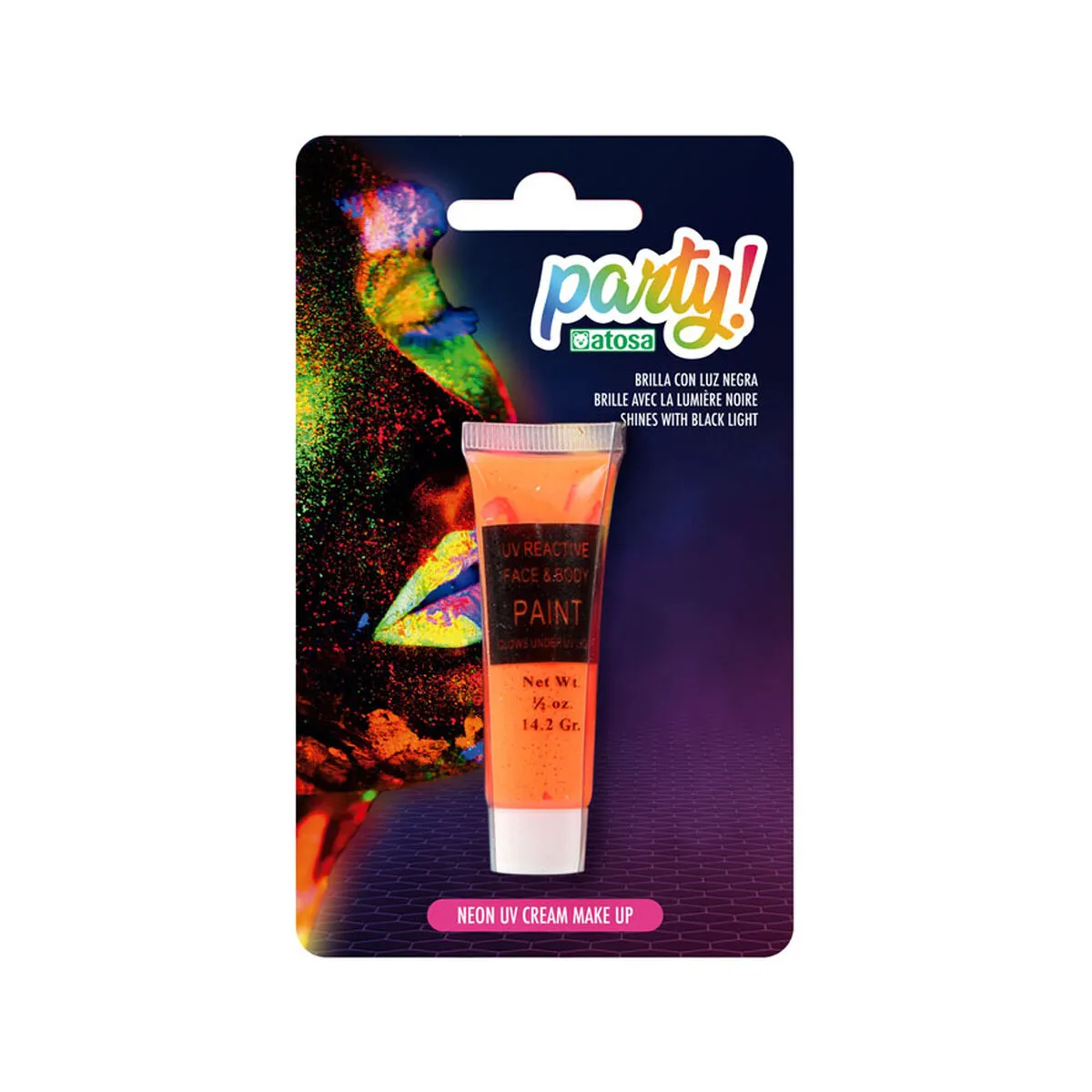 Trucco Glow In The Dark Arancio Neon