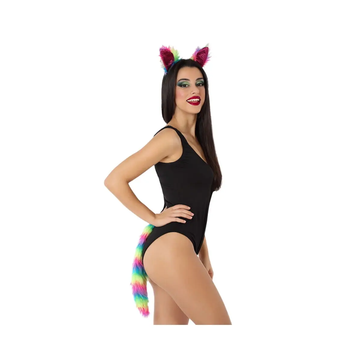 Costume per Adulti Multicolore 2 Pezzi Gattina