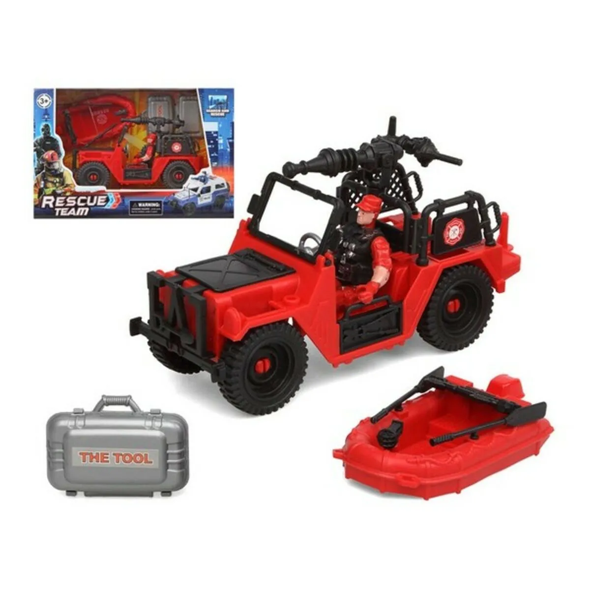 Playset Firefighters Rescue Team Rosso