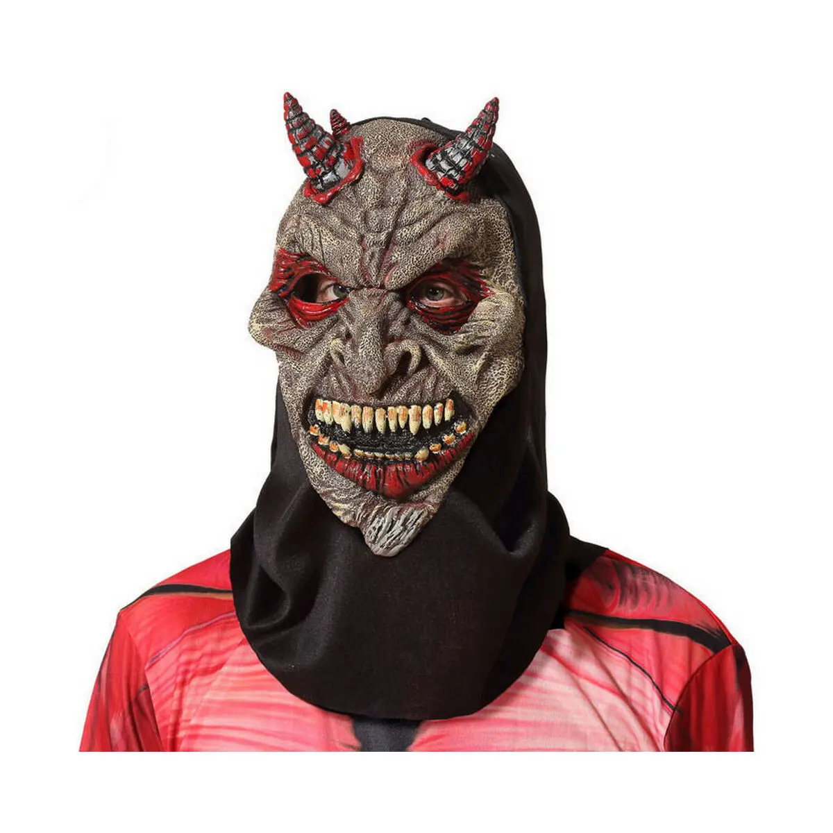 Maschera Halloween Demonio Marrone