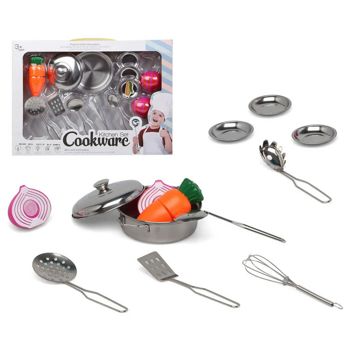 Set di Utensili da Cucina Metallo Accessori 36 x 26 cm