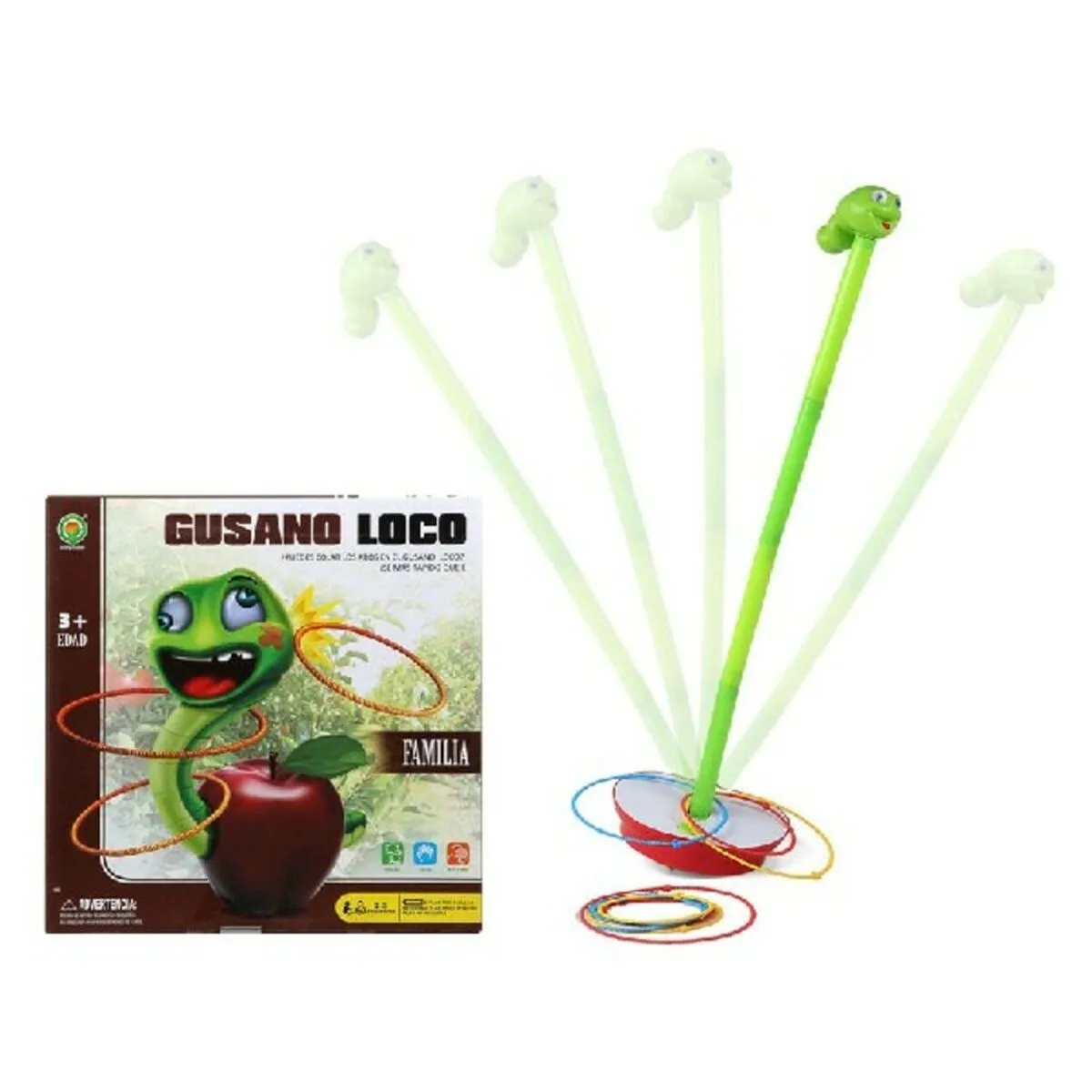 Gioco Educativo Crazy worm Verde (26 x 26 x 8 cm)