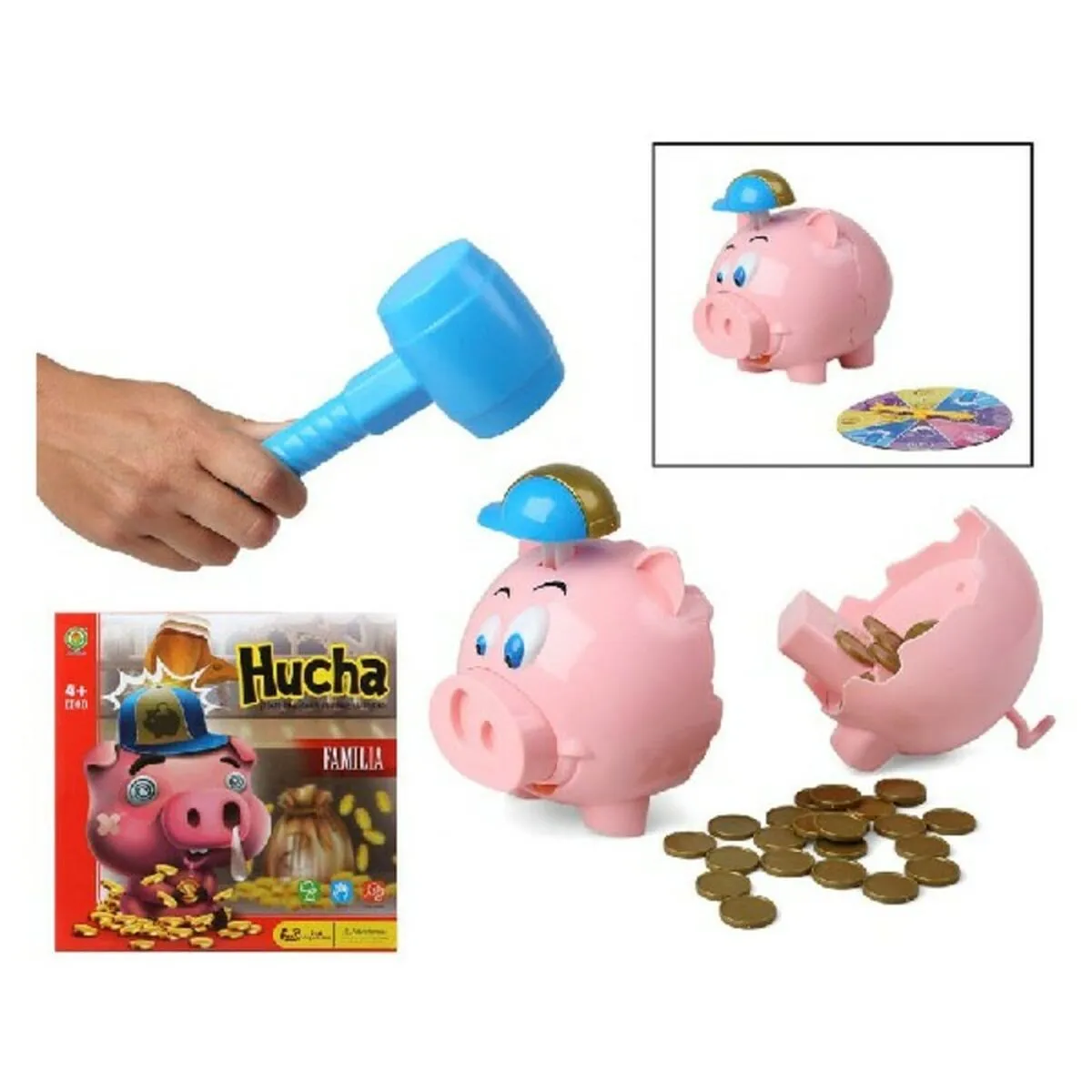 Gioco Educativo Piggy bank Spagnolo Rosa (27 x 27 cm)