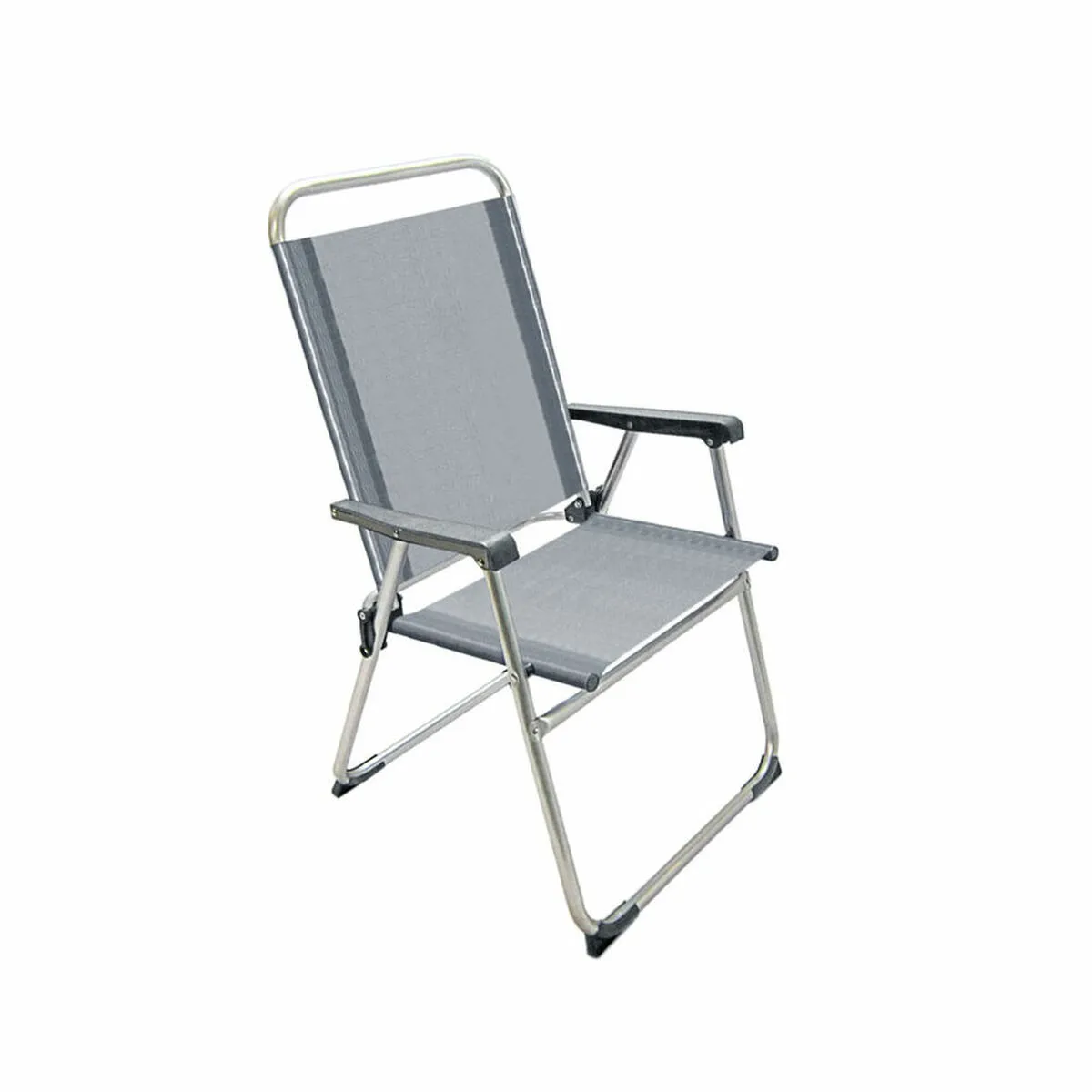 Sedia da Spiaggia 22 mm Grigio Alluminio 52 x 56 cm (52 x 56 x 92 cm)