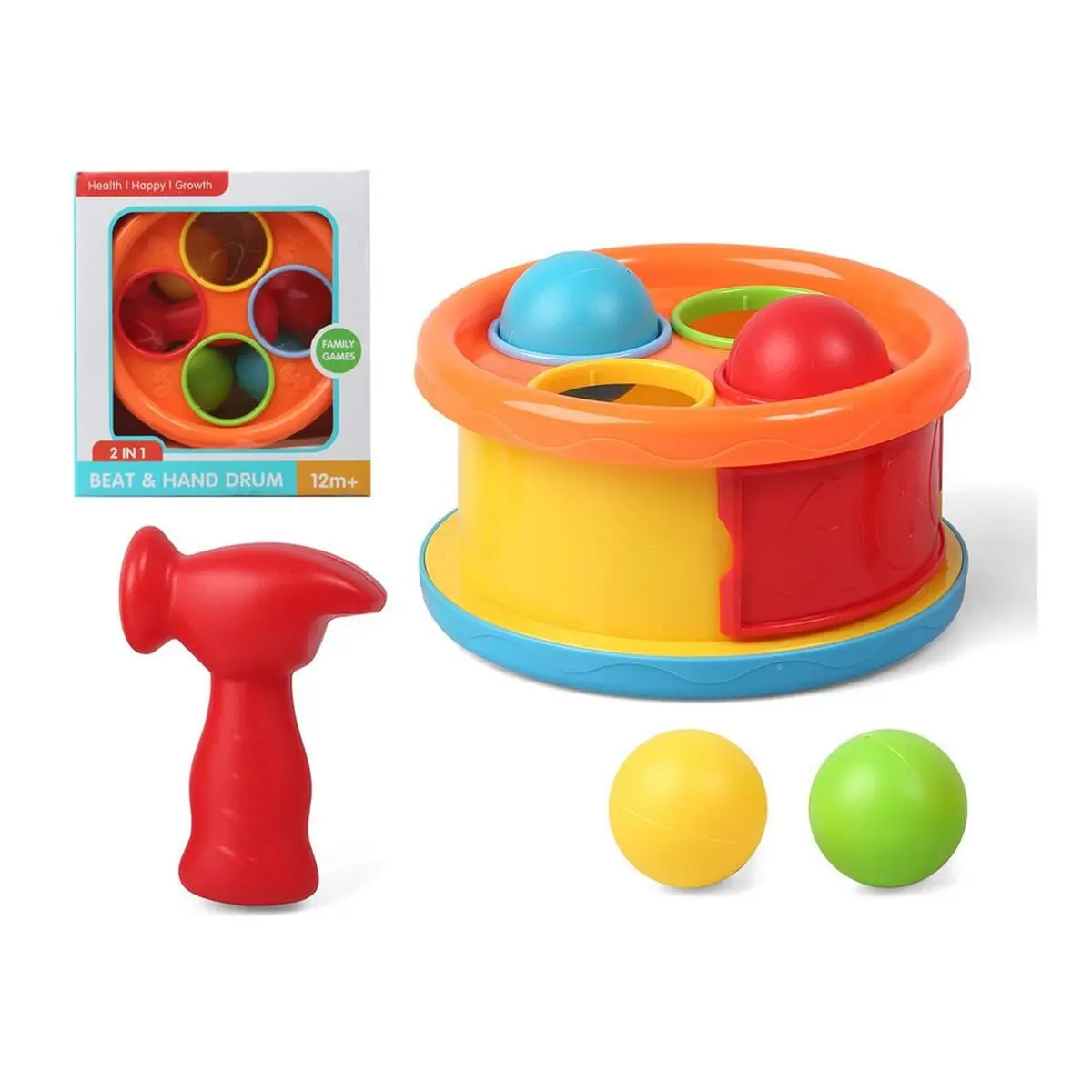 Gioco Educativo Prima Infanzia Beat & Hand Drum Plastica (20 x 18,5 cm)