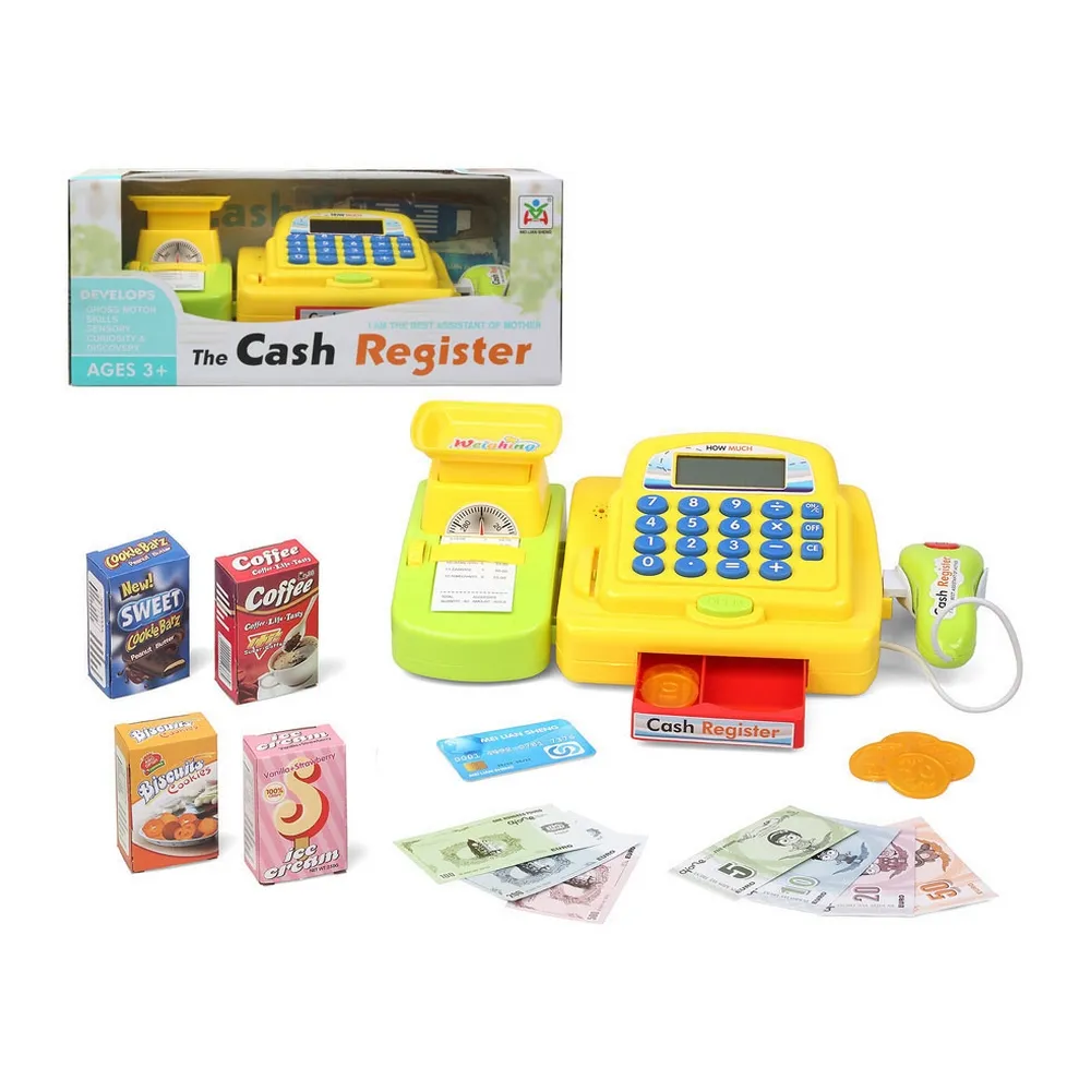 Registratore di Cassa a Giocattolo The Cash Register Giallo (33 x 13 cm)