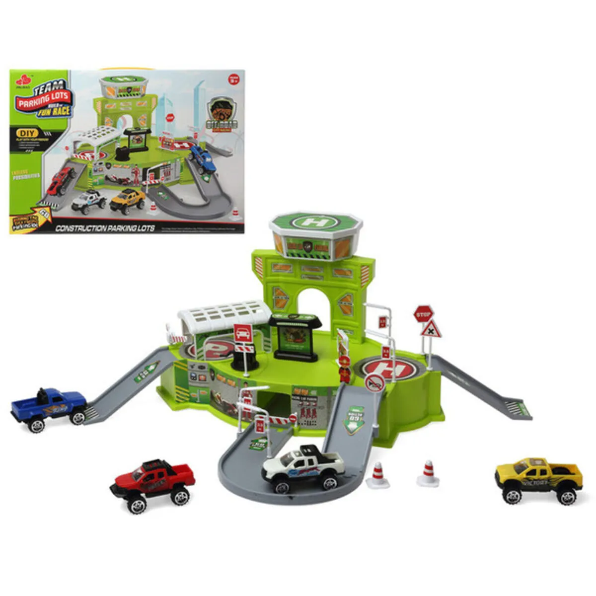 Pista con Rampe Verde Flatbed truck