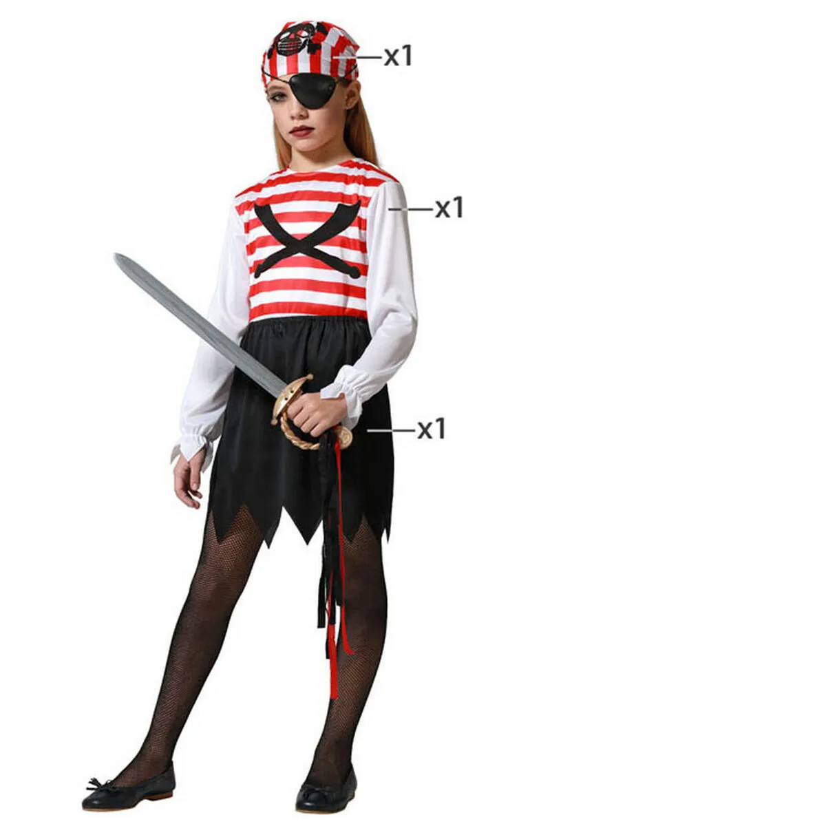 Costume per Bambini Pirata 10-12 Anni