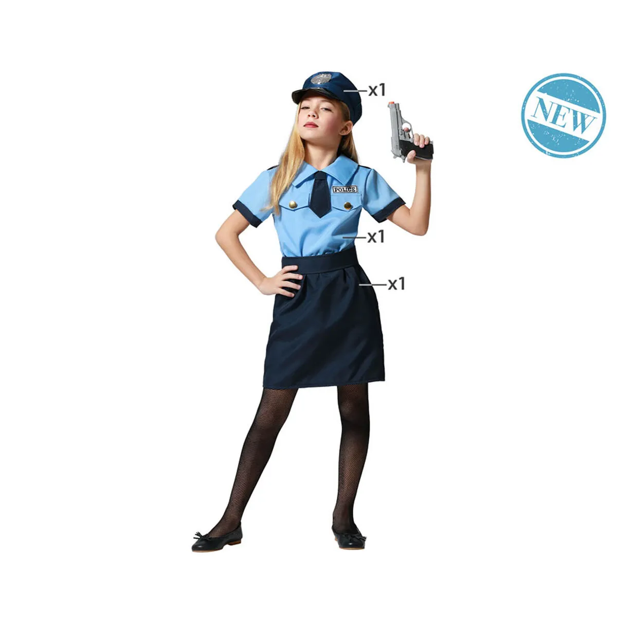 Costume per Bambini Poliziotto 5-6 Anni