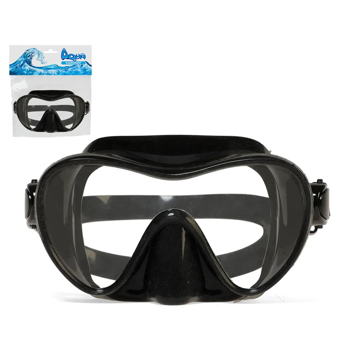 Maschera da Immersione Nero Silicone Adulti