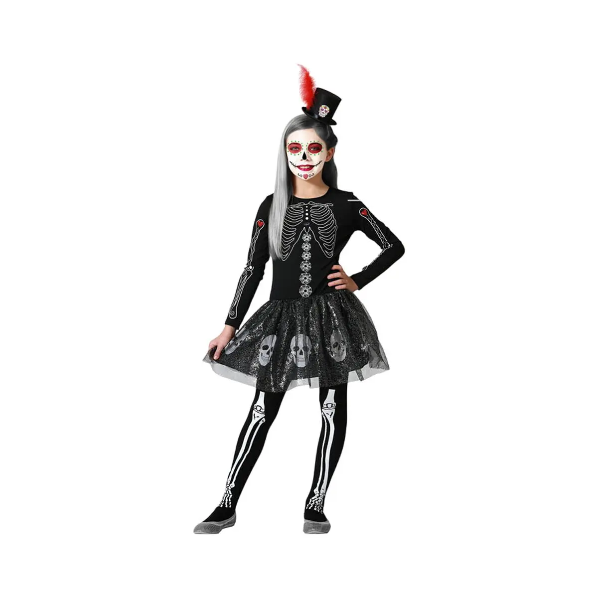 Costume per Bambini Scheletro 10-12 Anni