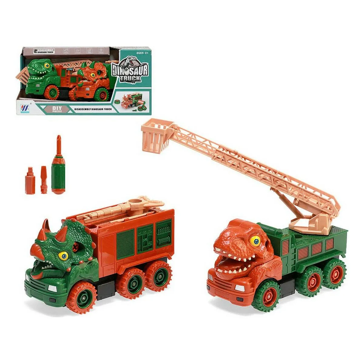 Veicoli di Costruzione Camion con Gru Dinosauri 31 x 16 cm