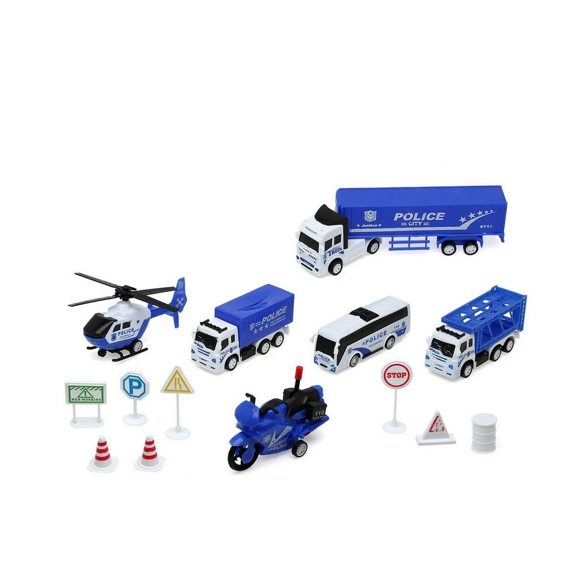 Playset di Veicoli City Police 45 x 33 x 6 cm Multicolore