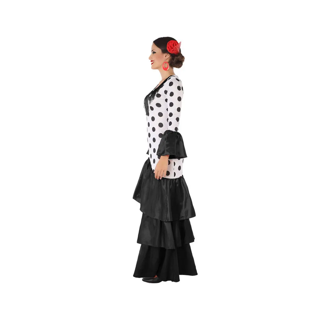 Costume per Adulti Nero Ballerina di Flamenco XXL