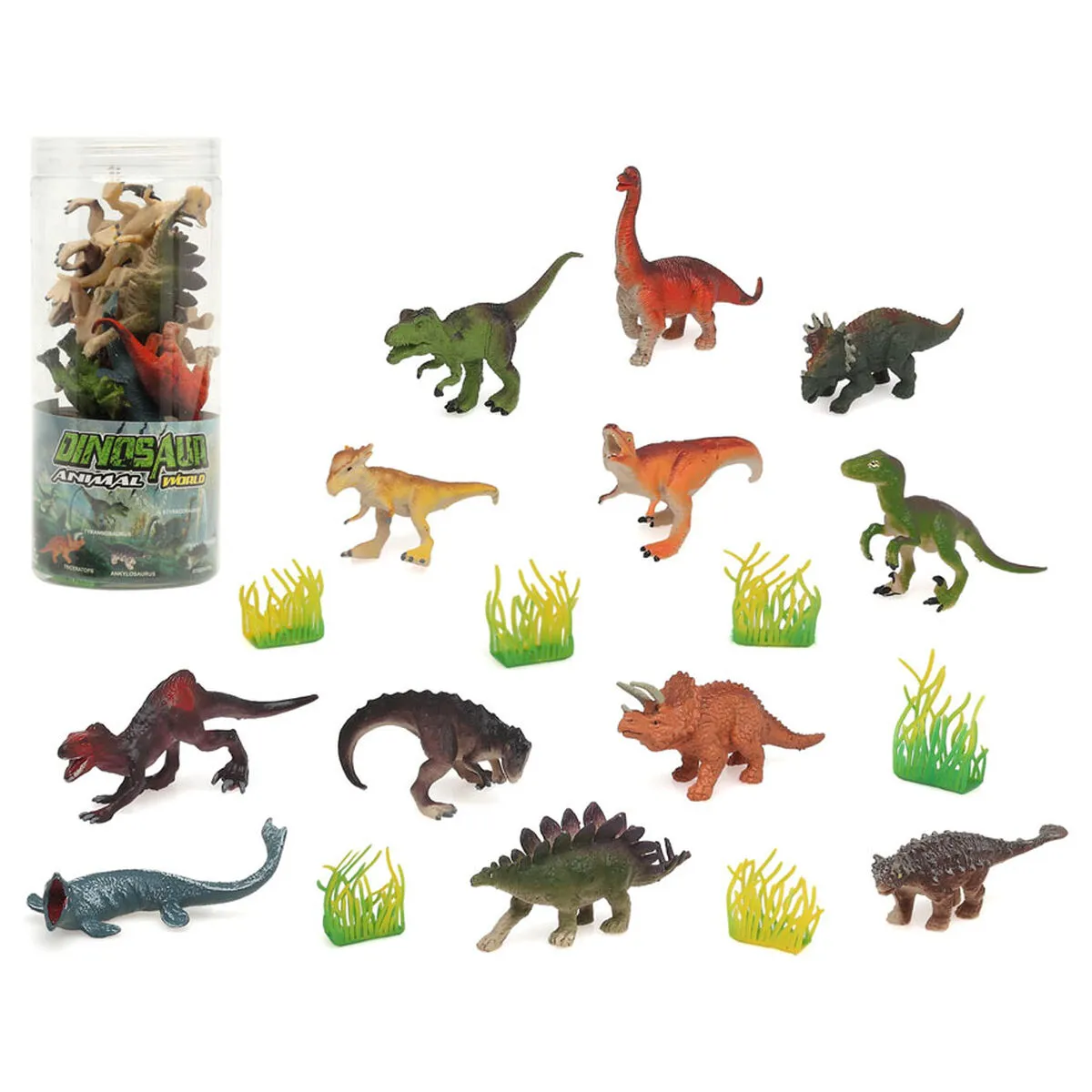 Set Dinosauri Multicolore 18 Pezzi