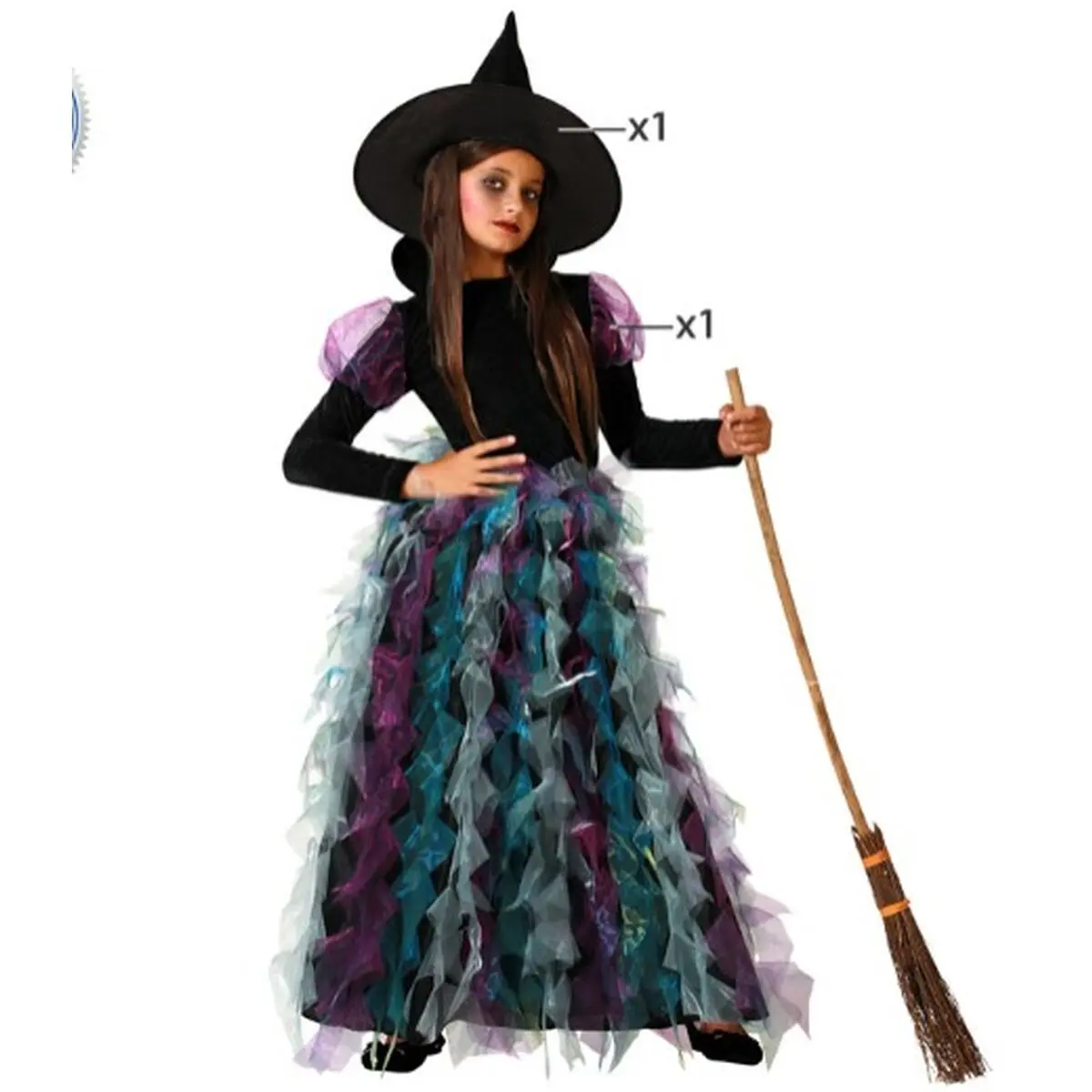 Costume per Bambini Strega 10-12 Anni