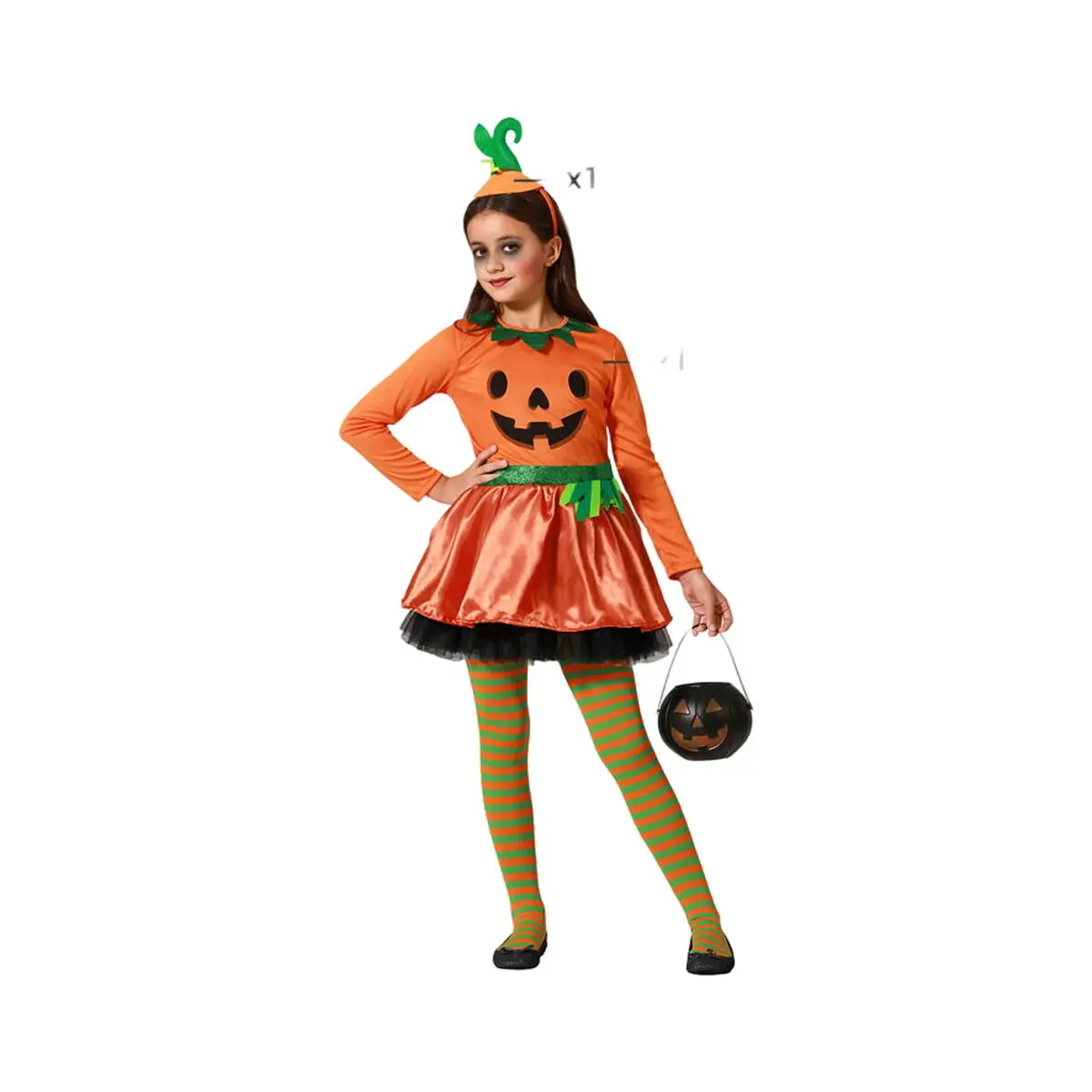 Costume per Bambini 5-6 Anni Zucca