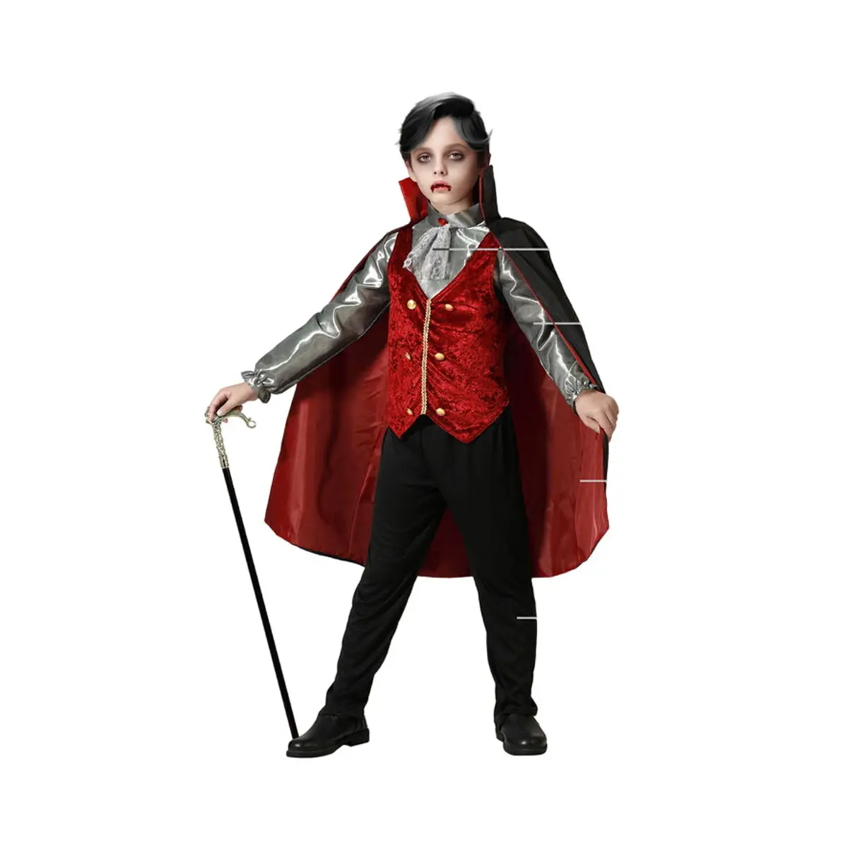 Costume per Bambini Vampiro 3-4 Anni